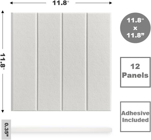 Quilting Design Wall Panels - 12 Pack 11.8"x11.8" Felt Wall Tiles for Quilt Design Wall Board with Adhesive Tabs - Quilters Sewing Room Wall Decor - White in Saudi Arabia