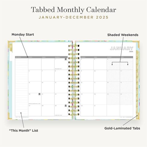 Day Designer 2025 Weekly Planner – مخطط متميز لتنظيم أنيق. يجمع بين التقويمات الأسبوعية والشهرية والجدول اليومي وصفحات الملاحظات وإعداد الأهداف والملصقات والجيب والمزيد. غلاف مصفح أنيق مع لمسات ذهبية (تصميم أنيق) in Saudi Arabia