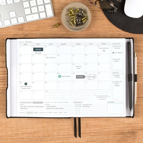 AT-A-GLANCE Foundation Goals Planner, Track Habits, Increase Focus, Weekly & Monthly Undated Journal, 5-1/2" x 8-1/2", Green (FD-200-60) in Saudi Arabia