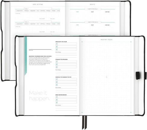 AT-A-GLANCE Foundation Goals Planner, Track Habits, Increase Focus, Weekly & Monthly Undated Journal, 5-1/2" x 8-1/2", Green (FD-200-60) in Saudi Arabia