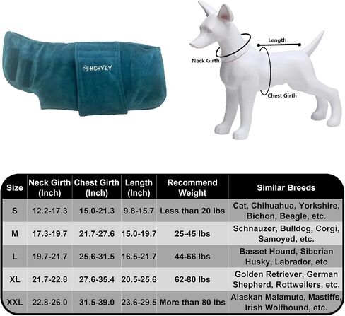 Dog Drying Coat, Double Thick Dogs Robe for Drying After Bathing & Swimming, Premium Microfibre Dog Bathrobe - Super Absorbent Pet Bath Robe for Dogs at Home and Outdoors (Dark Blue, XL) in Saudi Arabia