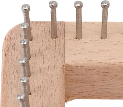 Tyenaza Knitting Loom, Knitting Board Wood Crochet Board Mini Square Knitting Tool with Hooks for Weaving Mat Hairband Blanket Sock, 3.9'' x 3.9'' (Small) in Kuwait