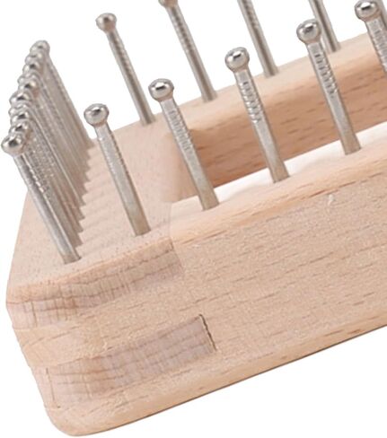 Tyenaza Knitting Loom, Knitting Board Wood Crochet Board Mini Square Knitting Tool with Hooks for Weaving Mat Hairband Blanket Sock, 3.9'' x 3.9'' (Small) in Kuwait