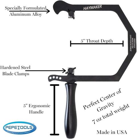 Haymaker Jewelers Saw Frame by Lion Punch Forge, Made in USA, Black in Kuwait
