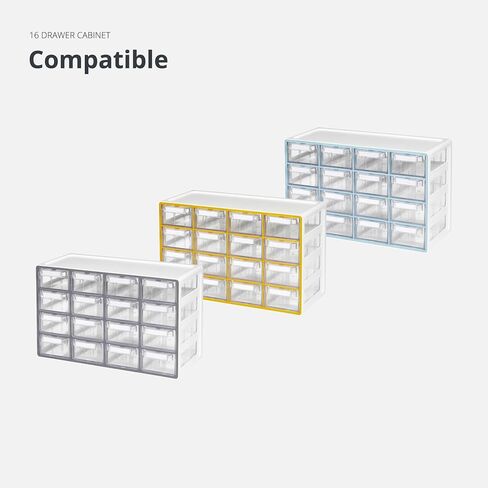 Blue Ginkgo 16-Drawer Storage Cabinet Organizer, Grey, Made in Korea in Saudi Arabia