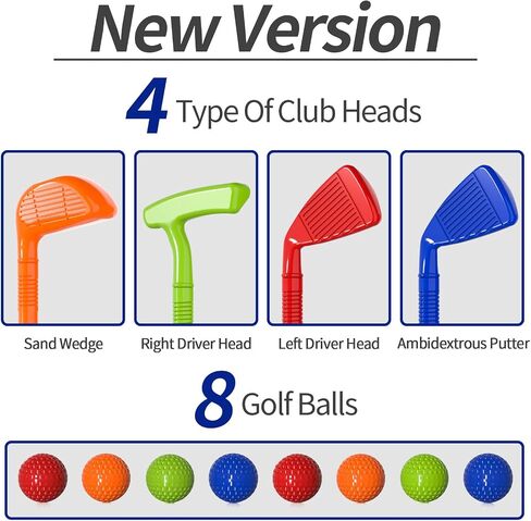 Bennol Upgraded Kids Toddler Golf Set, Indoor Outdoor Outside Golf Toys Gifts for 3 4 5 Year Old Boys, 3 4 5 Year Old Boys Toys Birthday Gifts Ideas, Outdoor Golf Set Toys Game for Kids Boys in Saudi Arabia