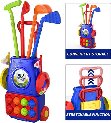 Bennol Upgraded Kids Toddler Golf Set, Indoor Outdoor Outside Golf Toys Gifts for 3 4 5 Year Old Boys, 3 4 5 Year Old Boys Toys Birthday Gifts Ideas, Outdoor Golf Set Toys Game for Kids Boys in Saudi Arabia