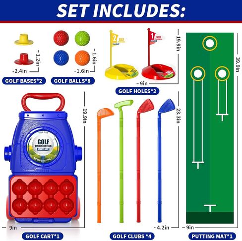 Bennol Upgraded Kids Toddler Golf Set, Indoor Outdoor Outside Golf Toys Gifts for 3 4 5 Year Old Boys, 3 4 5 Year Old Boys Toys Birthday Gifts Ideas, Outdoor Golf Set Toys Game for Kids Boys in Saudi Arabia