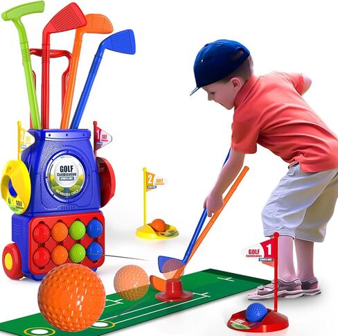 Bennol Upgraded Kids Toddler Golf Set, Indoor Outdoor Outside Golf Toys Gifts for 3 4 5 Year Old Boys, 3 4 5 Year Old Boys Toys Birthday Gifts Ideas, Outdoor Golf Set Toys Game for Kids Boys in Saudi Arabia