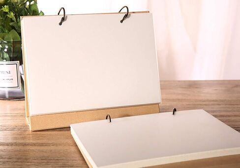 Top Spiral Personal Planner 2021 Desktop Standing Calender Planner White Blank 2 Ring Binder Refillable Paper Sketchbook to-Do List Agenda Notepad,Paperboard Cover,26 Sheets in Kuwait