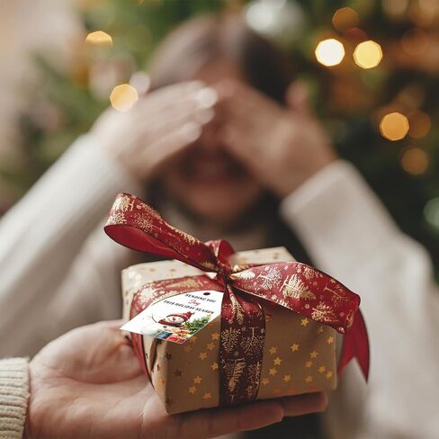Christmas Gift Tags with String for Xmas Holiday Present Wrapping 100 Pcs Christmas Paper Tags Merry Christmas Hanging Tags Labels for Christmas Party Decorations Stocking Stuffers for Women Men Teens in Saudi Arabia