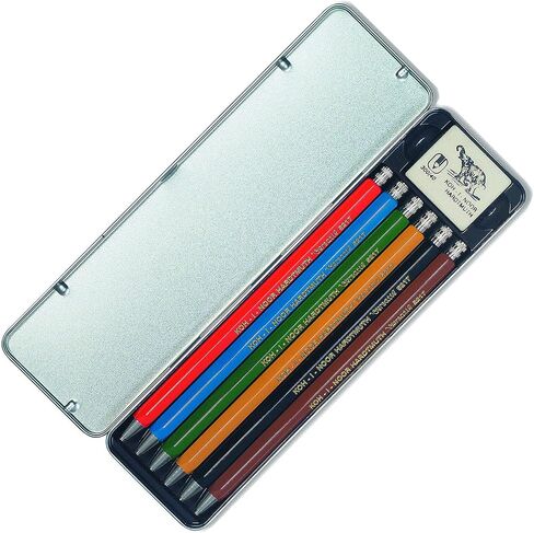 Koh-I-Noor Mechanical Pencils (Set of 6), Green/Red/Yellow in Saudi Arabia