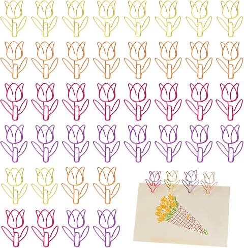 40PCS Small Dog Paper Clips,Cute Paperclips Bookmarks Planner Clips Animal Shaped Paper Clips Office Supplies Gifts Binder and Paper Clips for Women Men in Kuwait