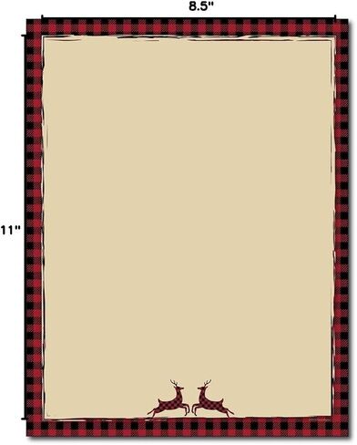 قرطاسية عطلة عيد الميلاد الرنة الحمراء من بوفالو - 80 ورقة in Kuwait