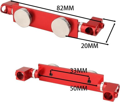 حامل هيكل مغناطيسي غير مرئي لـ HSP Tamiya TT01 TT02 HPI Sakura 1/10 RC سيارة سباق بجولة سيارة الانجراف (أحمر) in Saudi Arabia