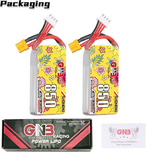 GAONENG 2pcs GNB 3S 550mAh 11.1V 80C with XT30 Plug LiPo Battery for 2.5 inch Toothpick Drone Cine Whoop Drone FPV in Saudi Arabia