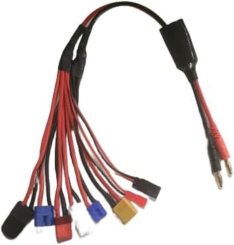 8 في 1RC شاحن متعدد يؤدي محول البطارية الترا T عمداء TMY Futaba JR JST BEC TRX EC2 EC3 XT60 14awg 16awg 22awg 350 مللي متر 1 قطعة in Kuwait