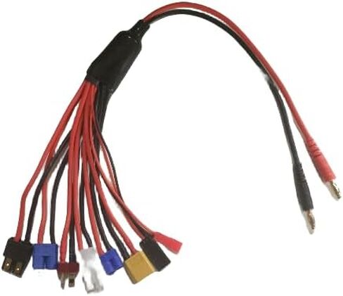 8 في 1RC شاحن متعدد يؤدي محول البطارية الترا T عمداء TMY Futaba JR JST BEC TRX EC2 EC3 XT60 14awg 16awg 22awg 350 مللي متر 1 قطعة in Kuwait