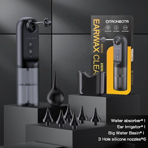 Ear Wax Removal Tool, Ear Cleaner with 1296P FHD Camera, Ear Cleaning Kit with Lights, Compatible with iPhone, iPad, and Android(White) in Saudi Arabia
