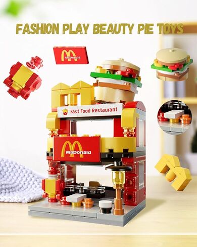 LITTCO Building Blocks City Burger House, Birthday Gifts for Adults and Kids,Toys McDonalds Set 167PCS in Saudi Arabia