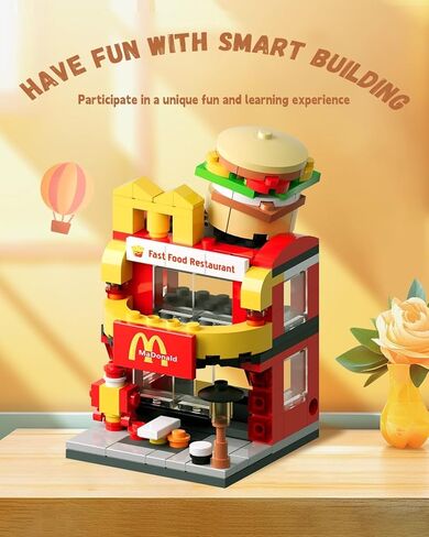 LITTCO Building Blocks City Burger House, Birthday Gifts for Adults and Kids,Toys McDonalds Set 167PCS in Saudi Arabia