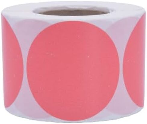2 inches Round Colored Labels, 500 Labels per roll, Thermal Printer, writable, 7 Beautiful Colors Coding, Organization, Crafting. (Purple) in Saudi Arabia