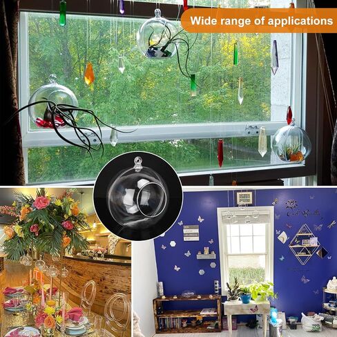 40 Pcs 4 Inch Hanging Acrylic Globes Orbs, Clear Ornaments Balls, Tealight Candle Holder for Wedding, Christmas, Party, Centerpiece Accessory and Home Decor by KUKLIPJIM. in Saudi Arabia