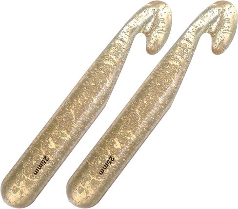 COMNICO 2pcs 25mm Large Crochet Hook, Crystal Clear Huge Chunky Yarn Crochet Hooks Ergonomic Knitting Giant Needles for Beginners Handmade DIY Crafts Carpet Scarf Wool Roving Weaving in Saudi Arabia