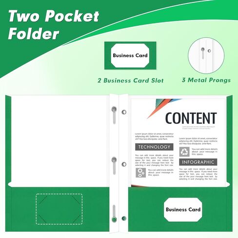 Two Pocket Folders, PANDRI 60 Pack Two Pocket Folders with Prongs, 2 Pocket 3 Prong Folders Designed for Office and Classroom, Letter Size, Assorted 5 Colors in Saudi Arabia
