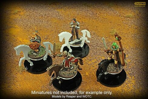 LITKO Horse Character Mount | Role Playing Games | Compatible with DND Pathfinder | (40mm Circular Base, Black) in Saudi Arabia