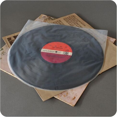 BMC 50 Vinyl Record Inner Sleeves for 12 Inch 33 RPM LP | Rounded & Transparent Sleeves Anti-Static | Premium Polypropylene Protection Covers | Ideal for Single Double and Gatefold Storage - 3 MIL in Saudi Arabia