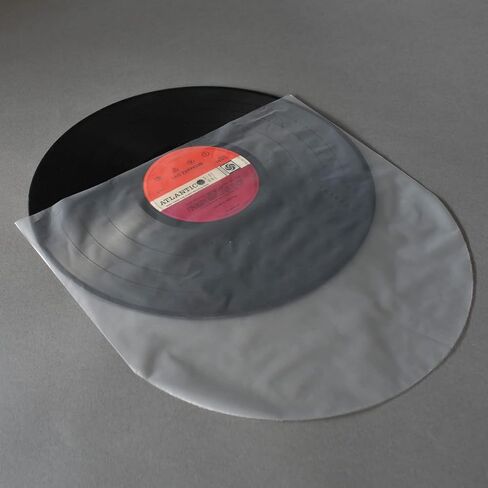 BMC 50 Vinyl Record Inner Sleeves for 12 Inch 33 RPM LP | Rounded & Transparent Sleeves Anti-Static | Premium Polypropylene Protection Covers | Ideal for Single Double and Gatefold Storage - 3 MIL in Saudi Arabia