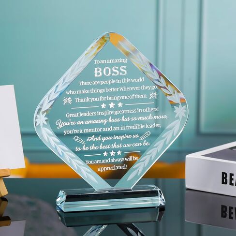 هدايا Movdyka Boss للرجال والنساء، لوحة تذكارات كريستالية، أفضل هدايا رئيسه في العالم، تقدير هدايا شكر لك، هدايا رائعة لعيد ميلاد رئيسه، أفكار هدايا عيد الميلاد لمكتب رئيسه، هدايا وداع للتقاعد in Kuwait