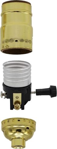 Floor Lamp Making Kit - Repair or Rewire Lamps with All Premium Essential Parts, 10 Inch Harp and Extra Long 12 Foot Cord Included (Gold) in Saudi Arabia