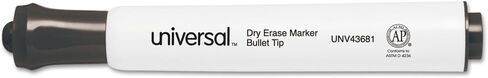 Universal UNV43681 Medium Bullet Tip Dry Erase Marker - Black (1 Dozen) in Saudi Arabia