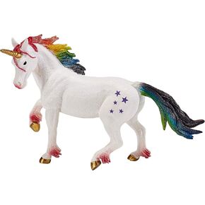 MOJO Rainbow Unicorn Fantasy Realistic International Wildlife Toy-Replica Hand Painted Figurine