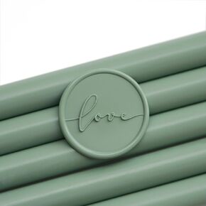 Dusty Sage Green Glue Gun Sealing Wax Sticks for Wax Seal Stamp | Wedding Invitation, Greeting Card, Branding, Gift Wrapping, 6 Pack