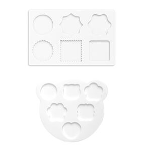 Mceal Silicone Wax Seal Mat Mold Kit, Square & Bear Mats 2pcs with 11 Wax Seal Shapes, DIY Sealing Wax Crafting(White)