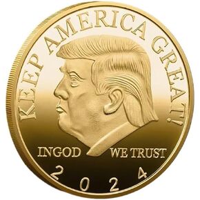 Donald Trump Coin 2024, Donald Trump Commemorative Coin 45th President Collectible Gift, Show Your Support to Keep America Great, Art Collection Physical Coin (1 Pcs)