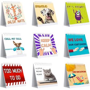 Office Desk Sign,Funny Desk Signs,30 Different Fun and Flip-Over Messages for Office Desk Accessories，Office Desk Accessories for Office Presents Desk Accessories