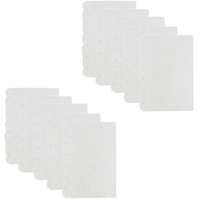 Suillty 6 Holes Transparent Frosted PVC Binder Pages Paper Sheet Dividers Insertable Cards Index Page Tab for Notebook Notepad Journal Diary Planner Memo(A6,10Pack) in Kuwait