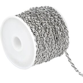 UMAOKANG 16.4 Feet Gold Plated Chain for Jewelry Making, 304 Stainless Steel Necklace Chain for Men and Women, Twisted Rope Link Chain Bulk Jewelry Supplies