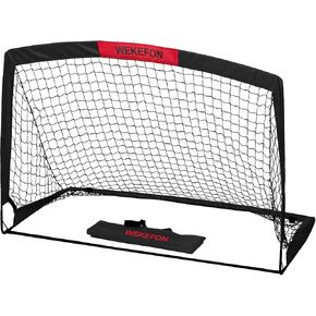 WEKEFON Soccer Goal, 5' x 3.1' Portable Soccer Net with Carry Bag for Backyard Games and Training for Adults and Youth Soccer Practice