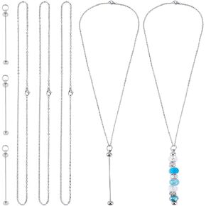 SUNNYCLUE 1 Box 12Pcs Beadable Necklace Blanks Beadable Necklaces Beadable Bars Beadable Pendant Bar Stainless Steel Chain Necklace for Jewelry Making Kits Women Adults DIY Beading Crafts Supplies
