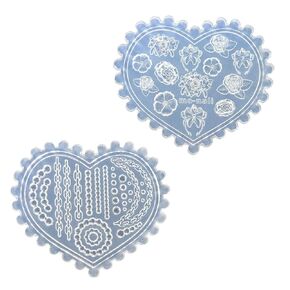 2PCS Mini Nail Art Silicone Mold,3D Chain Pearl Flower Nail Art Mold Silicone Combination Decorative Resin Mold