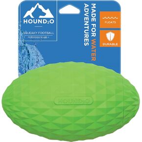 ألعاب Hound2O للكلاب - كرة قدم تصدر صوت صرير، باللون الأخضر - لعبة قوية وجذابة وتفاعلية لجميع السلالات - مضغ، مطاردة، وجلب - مواد متينة غير سامة تطفو - سهلة التنظيف للعب في الهواء الطلق in Kuwait