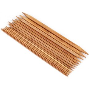 Knitting Needles Smooth Double Pointed Round Pointed Set, 75pcs/15 Sizes from 2mm to 10mm (Double Pointed ends-75pcs)