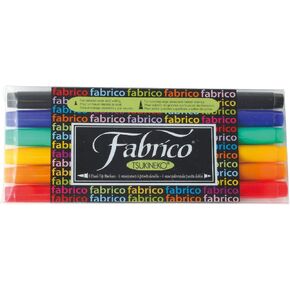 Tuskineko Fabrico Dual-Tip Markers, Standard, 6-Pack (PF-6-10000)
