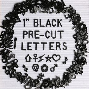 Letters for Letter Board Letters Only, 1 inch White Message Board Letters Felt Letter Board Sign Accessories (378 pcs), 1" Pre Cut Plastic Letterboard Letters Numbers Changeable Menu Board Replacement