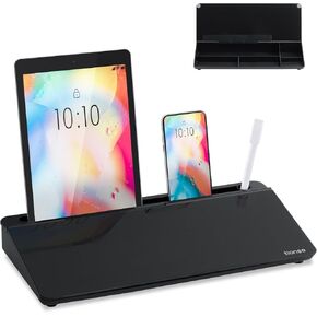 TIANSE Desktop Whiteboard Dry Erase with Organizer Keyboard Desk Whiteboard to Do List Memo Notepad Desk Buddy for Office Home